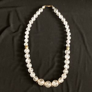 Vintage Clear Bead Necklace